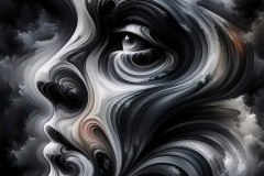Verlorene Gedanken in der Finsternis